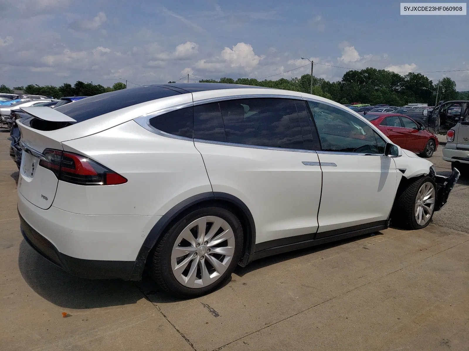 2017 Tesla Model X VIN: 5YJXCDE23HF060908 Lot: 62567634