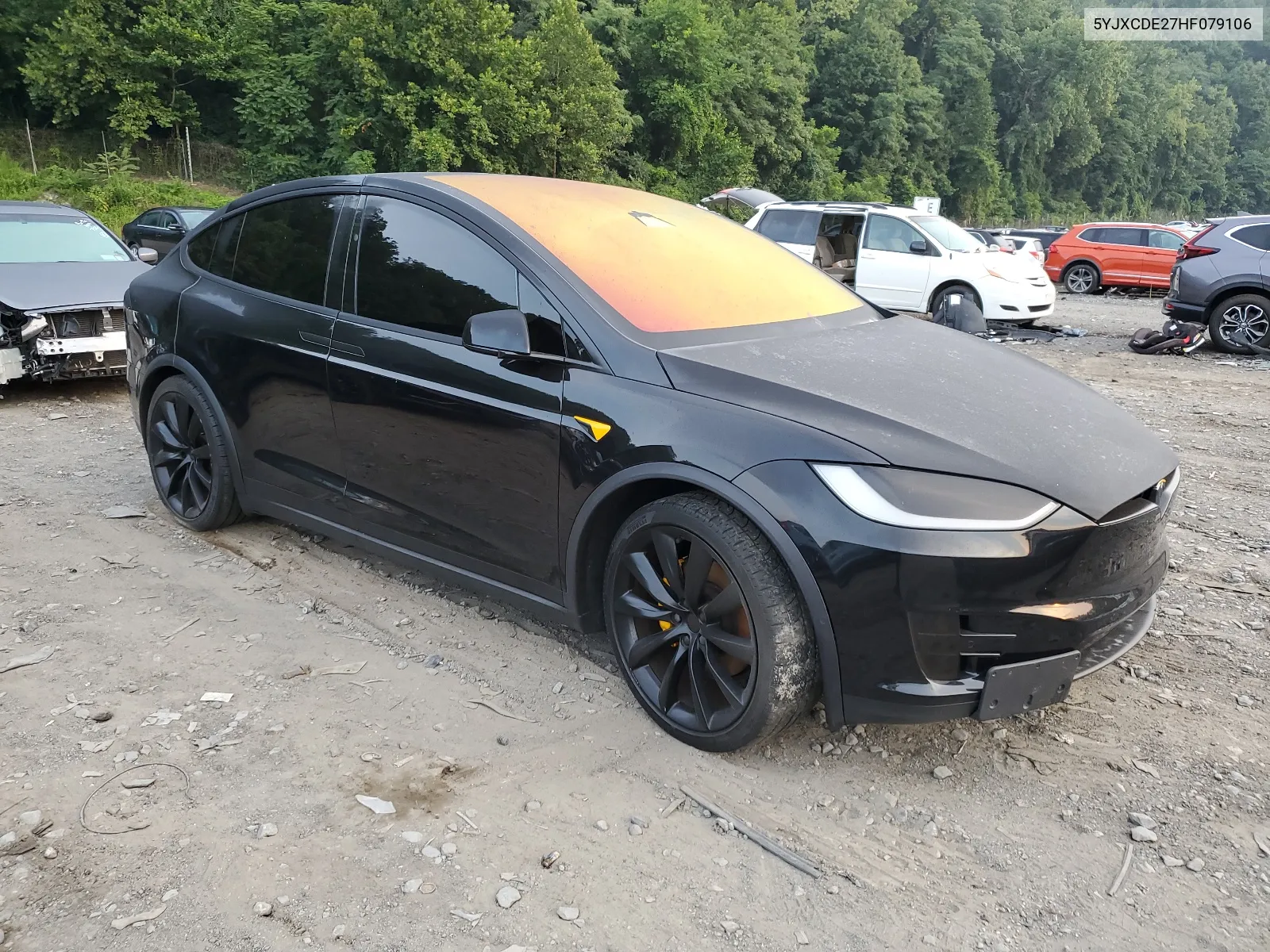 2017 Tesla Model X VIN: 5YJXCDE27HF079106 Lot: 63681744