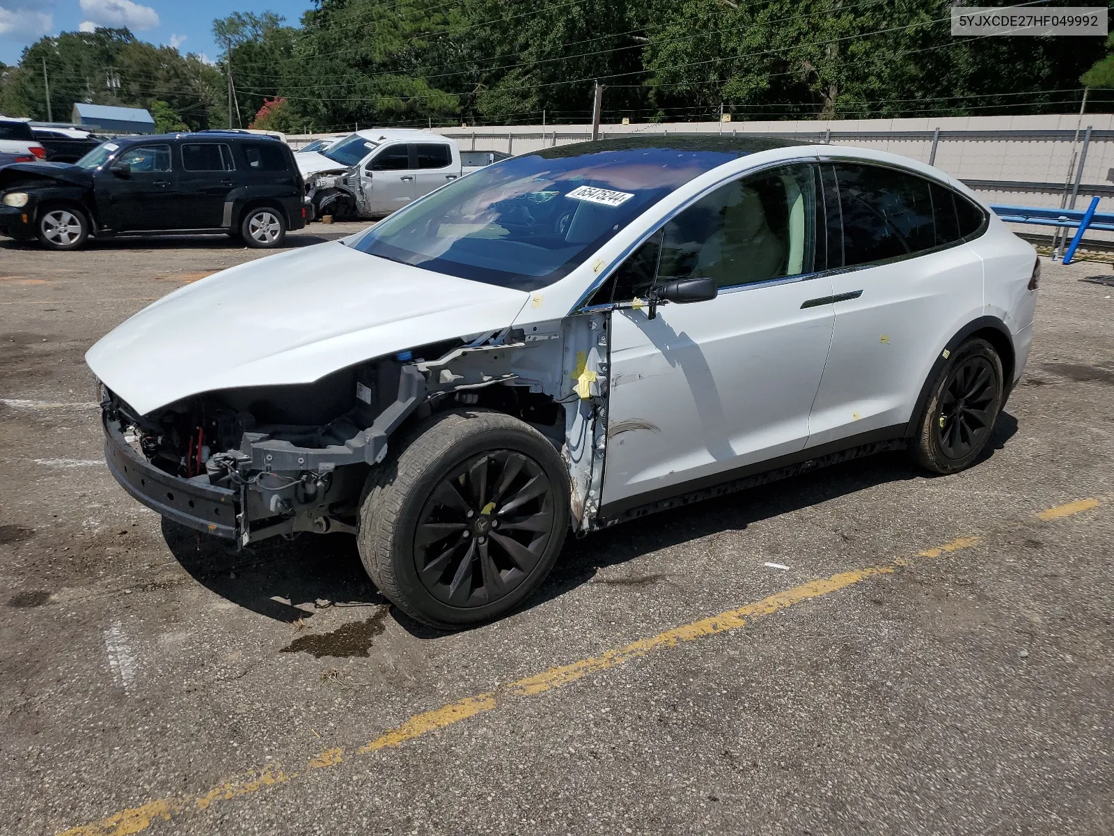 2017 Tesla Model X VIN: 5YJXCDE27HF049992 Lot: 65475244