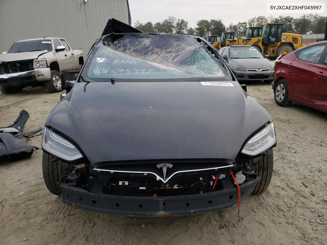 2017 Tesla Model X VIN: 5YJXCAE2XHF045997 Lot: 71053874