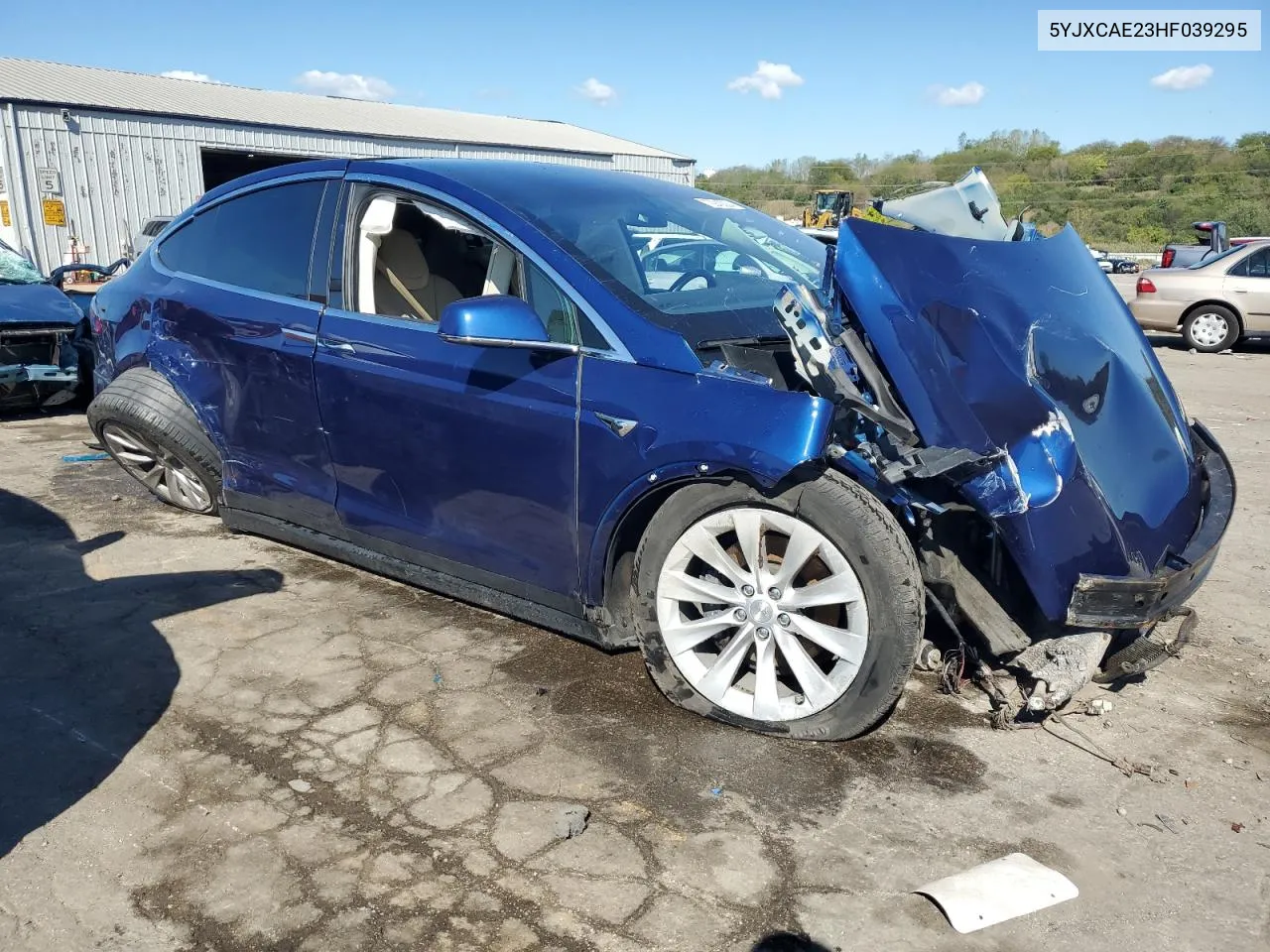 2017 Tesla Model X VIN: 5YJXCAE23HF039295 Lot: 72943304