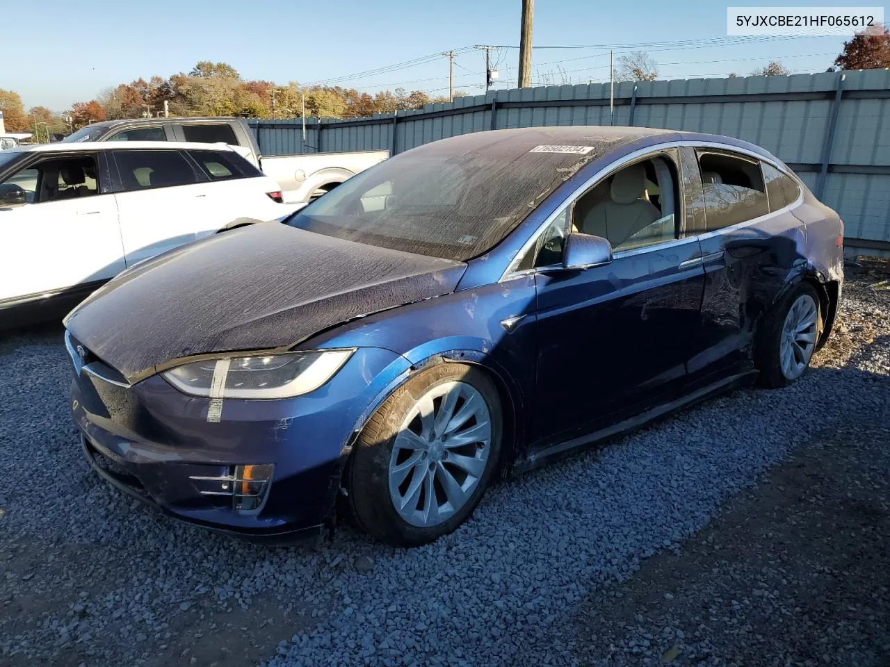 2017 Tesla Model X VIN: 5YJXCBE21HF065612 Lot: 76502134