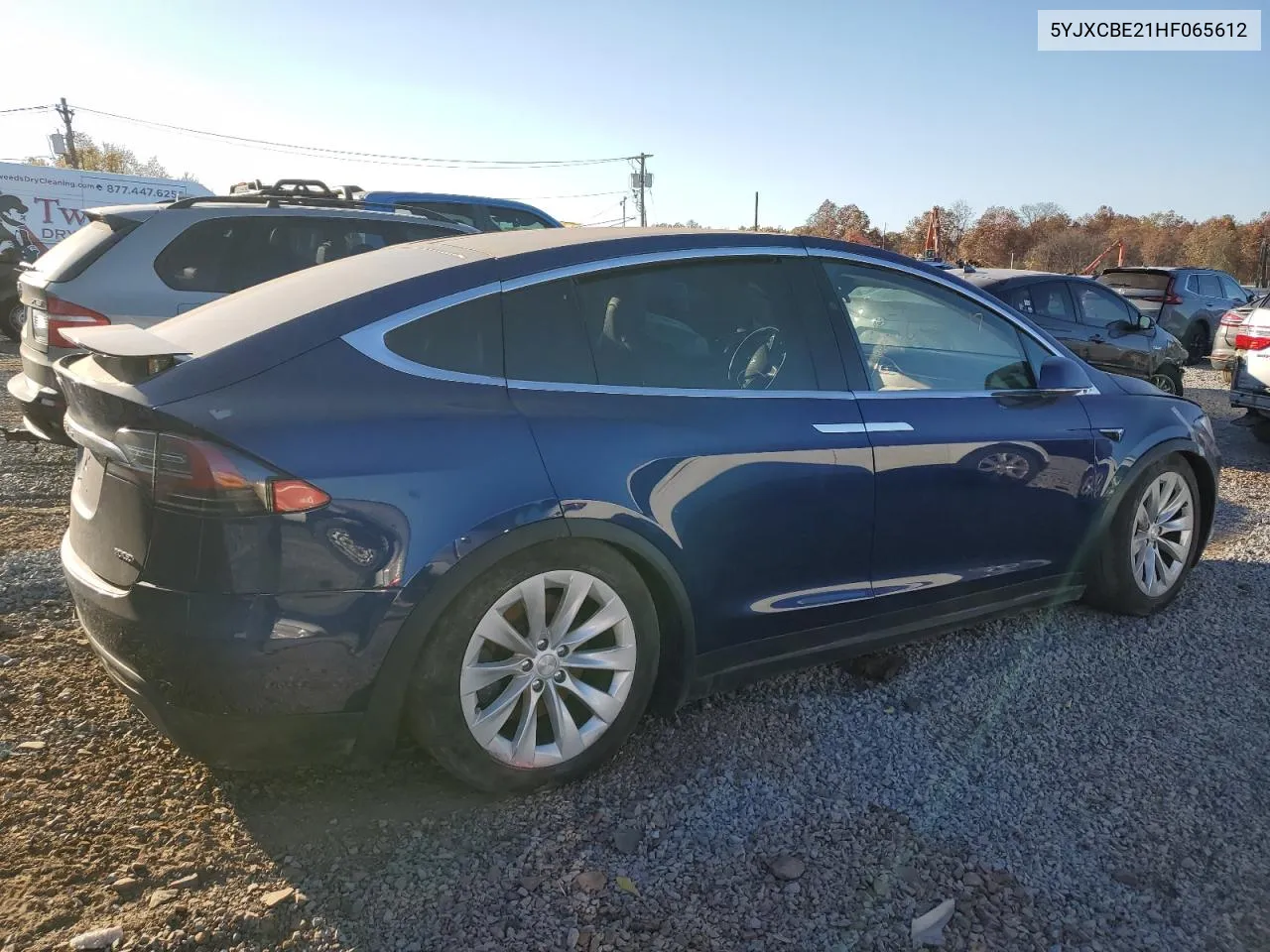 2017 Tesla Model X VIN: 5YJXCBE21HF065612 Lot: 76502134