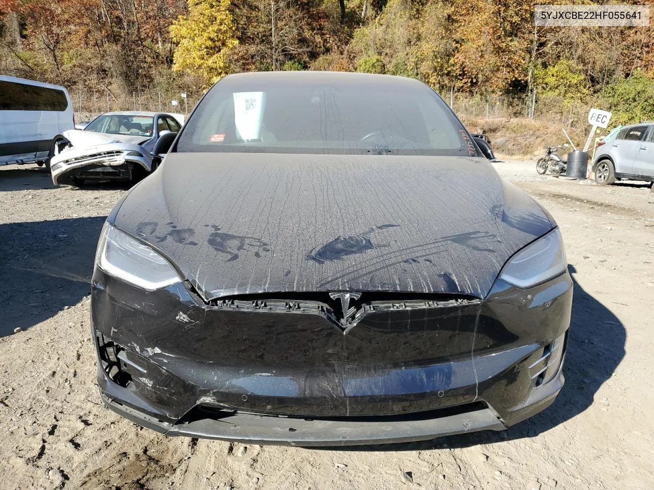 2017 Tesla Model X VIN: 5YJXCBE22HF055641 Lot: 77959304