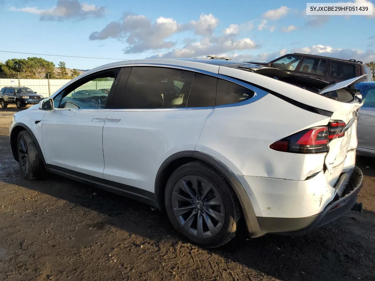 2017 Tesla Model X VIN: 5YJXCBE29HF051439 Lot: 80350384