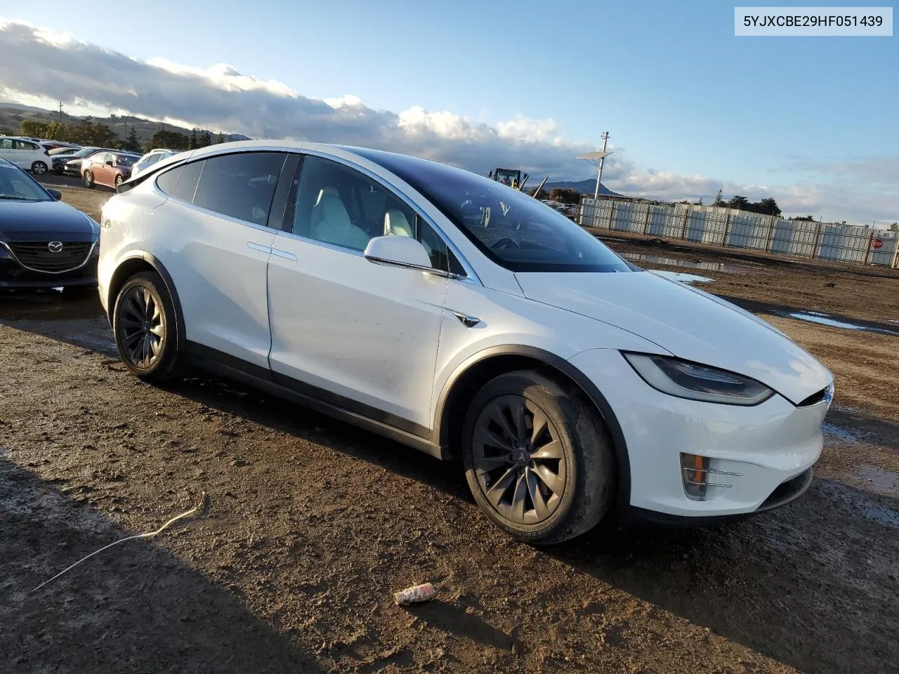 2017 Tesla Model X VIN: 5YJXCBE29HF051439 Lot: 80350384