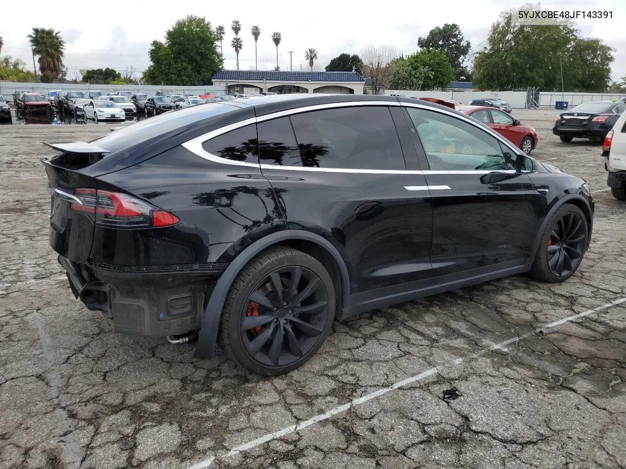 2018 Tesla Model X VIN: 5YJXCBE48JF143391 Lot: 45000393