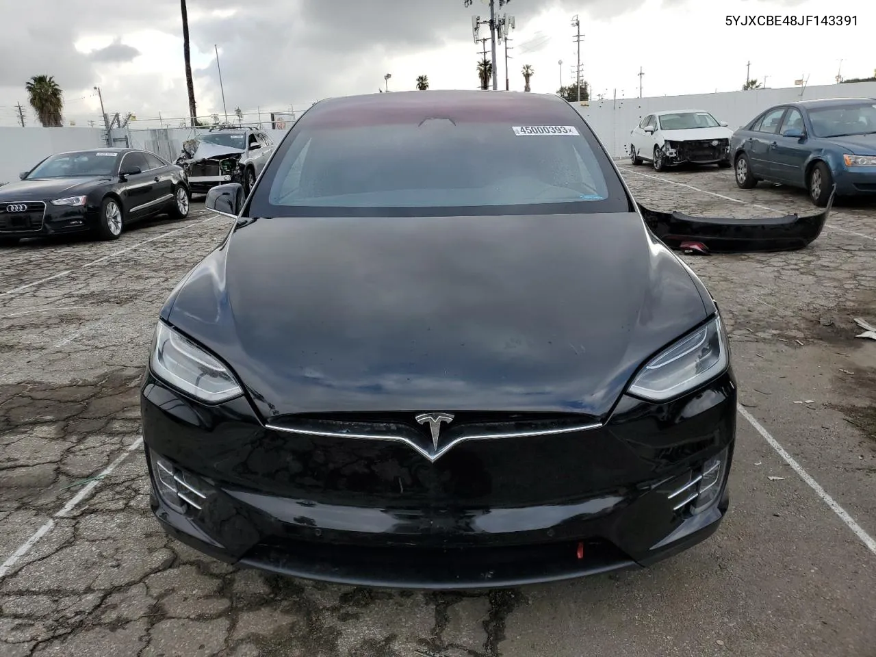 2018 Tesla Model X VIN: 5YJXCBE48JF143391 Lot: 45000393