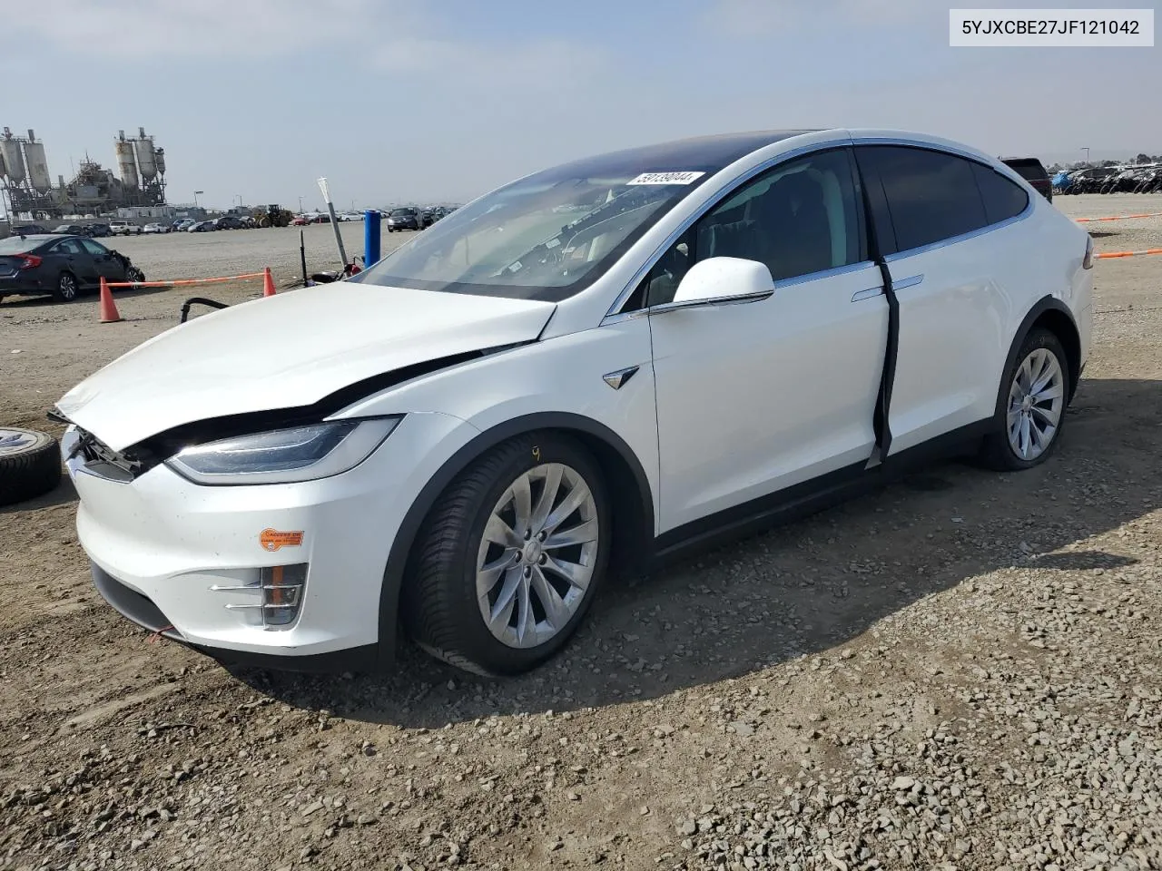 2018 Tesla Model X VIN: 5YJXCBE27JF121042 Lot: 59139044