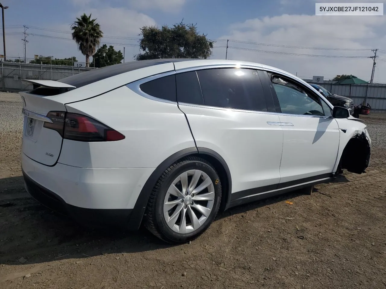 2018 Tesla Model X VIN: 5YJXCBE27JF121042 Lot: 59139044