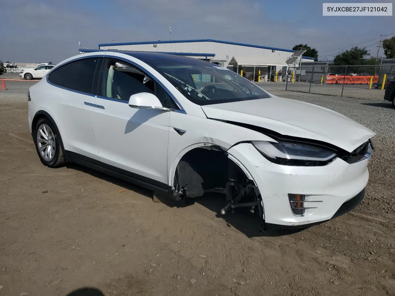 2018 Tesla Model X VIN: 5YJXCBE27JF121042 Lot: 59139044