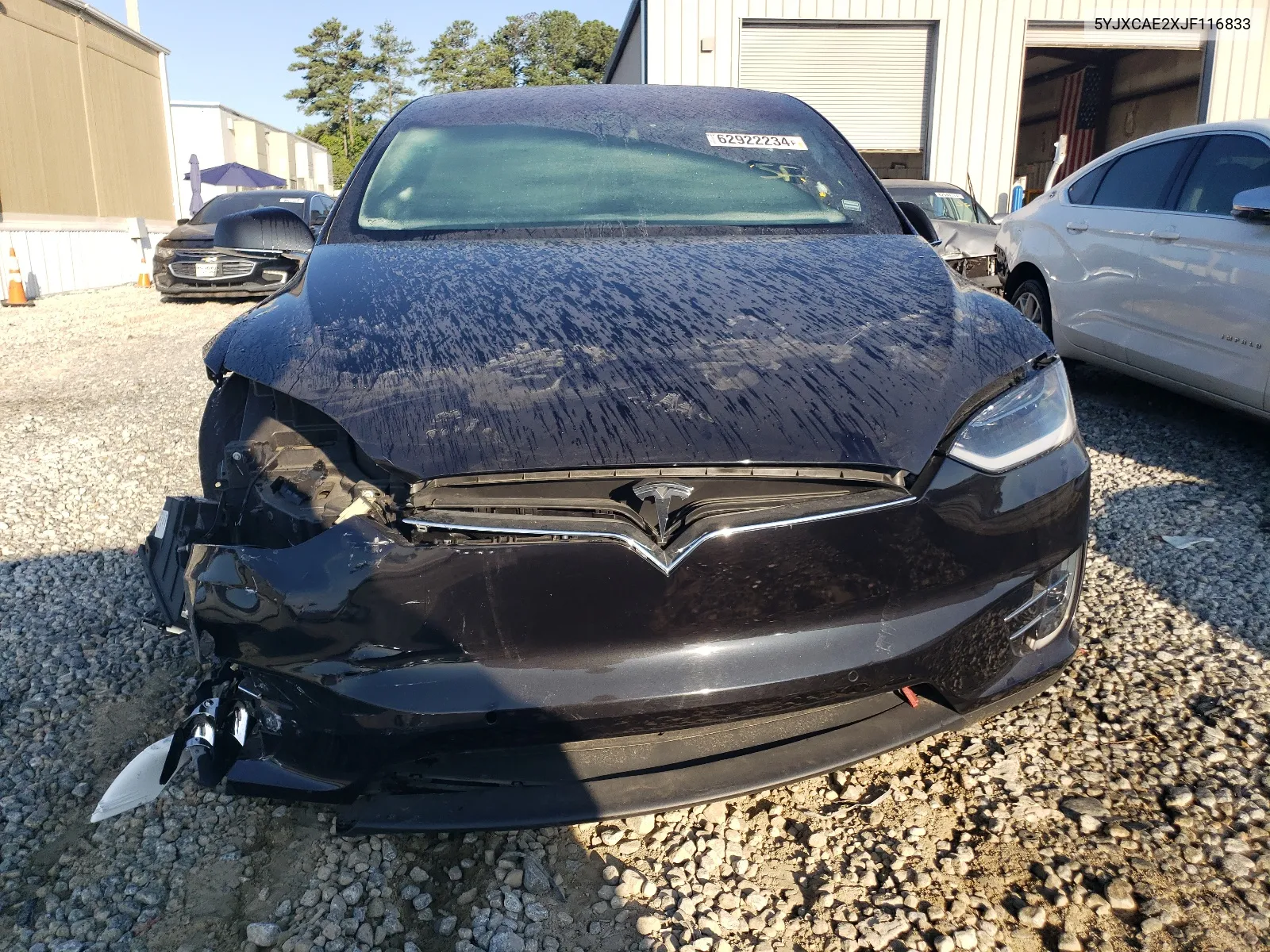 2018 Tesla Model X VIN: 5YJXCAE2XJF116833 Lot: 62922234