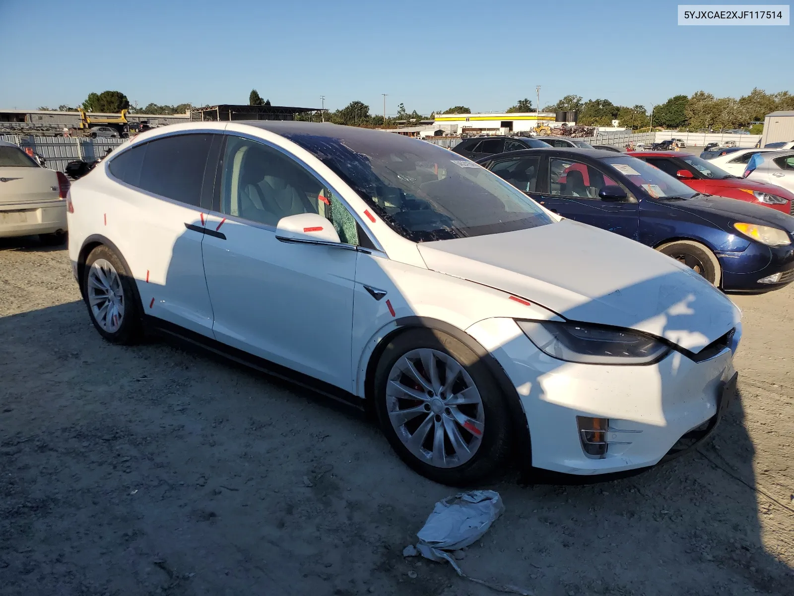 2018 Tesla Model X VIN: 5YJXCAE2XJF117514 Lot: 64524164