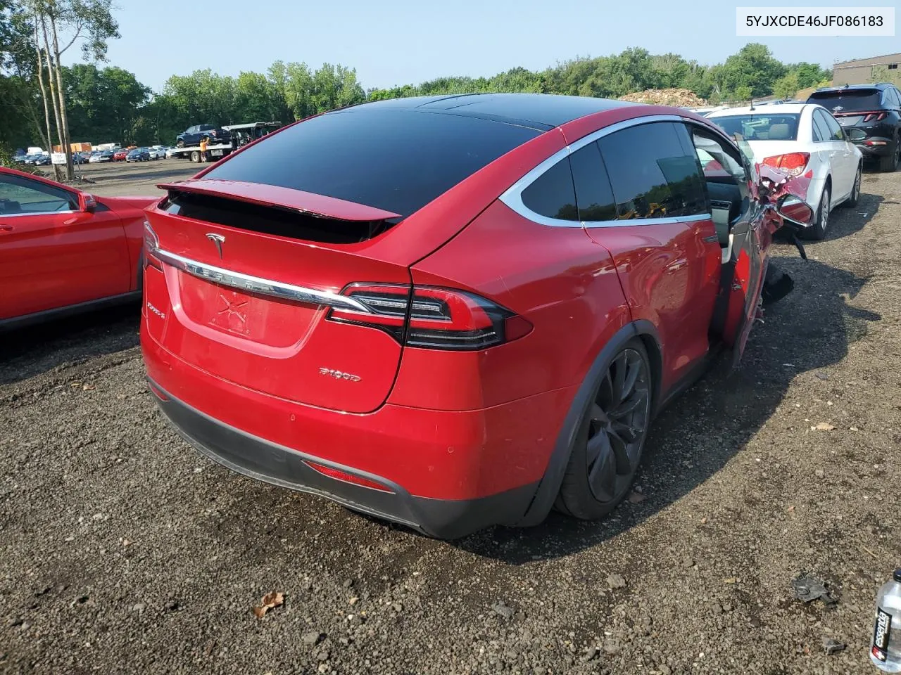 2018 Tesla Model X VIN: 5YJXCDE46JF086183 Lot: 65314764