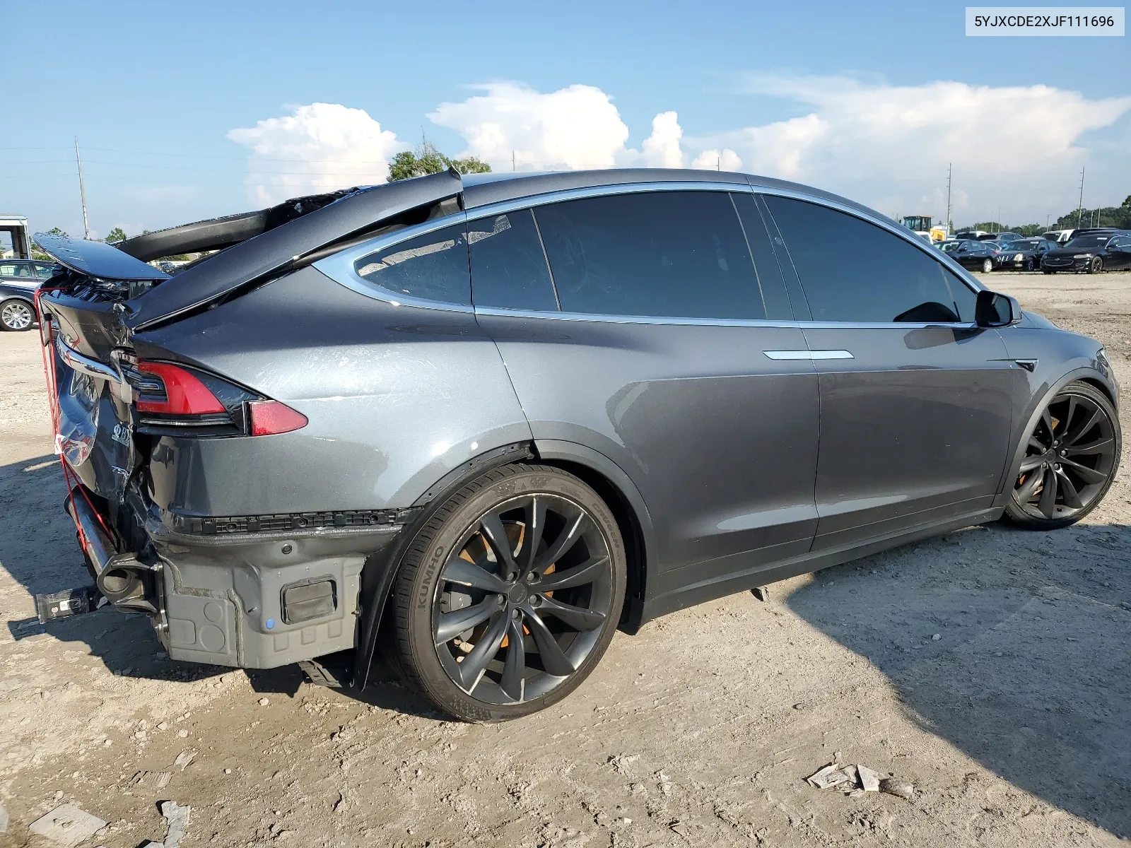 2018 Tesla Model X VIN: 5YJXCDE2XJF111696 Lot: 66157904