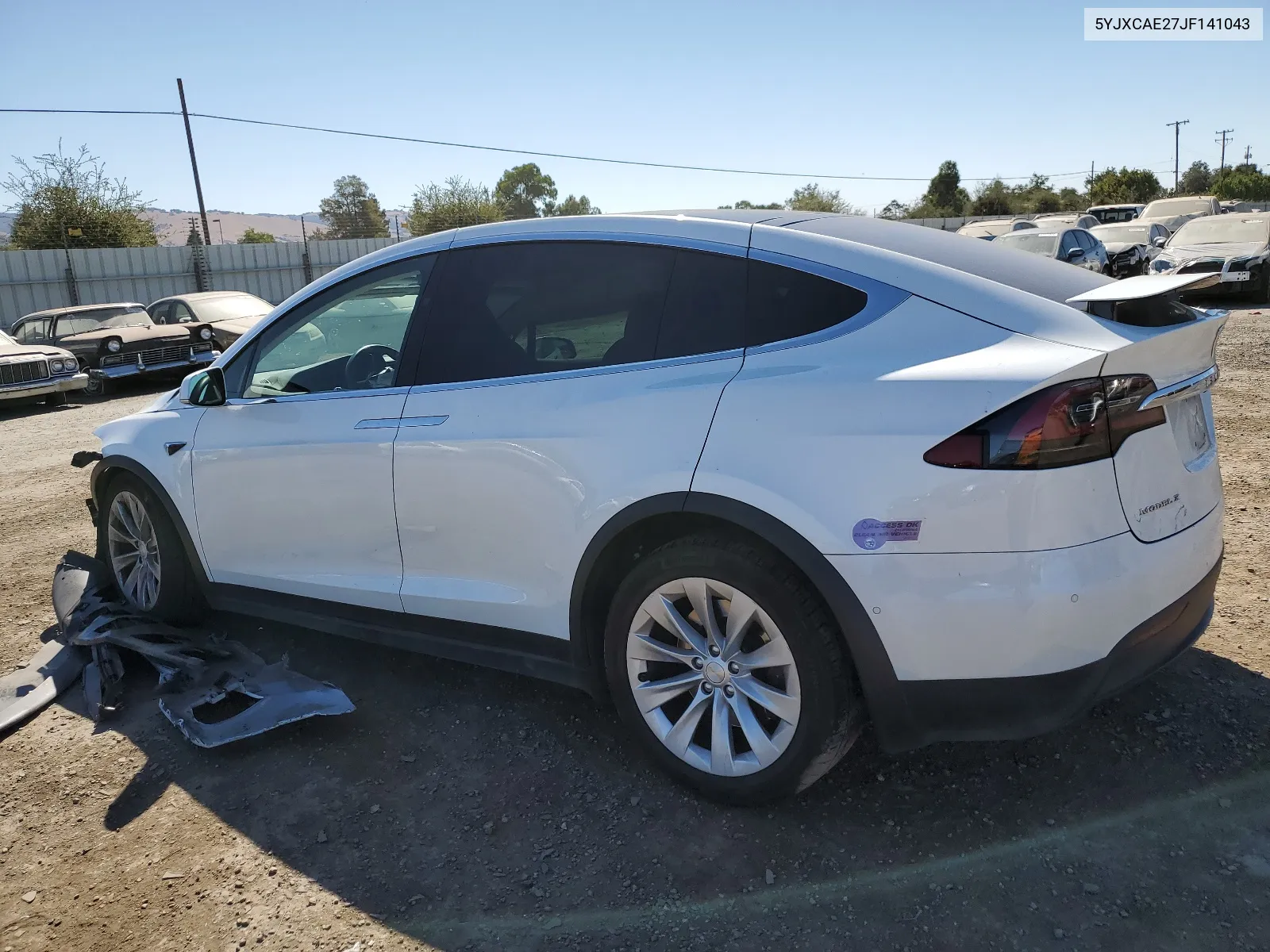 2018 Tesla Model X VIN: 5YJXCAE27JF141043 Lot: 67982644