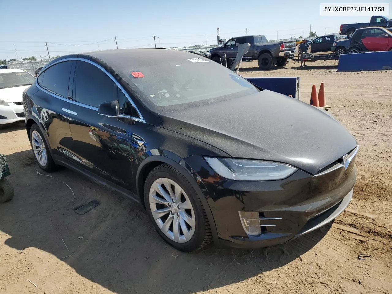 2018 Tesla Model X VIN: 5YJXCBE27JF141758 Lot: 70512034