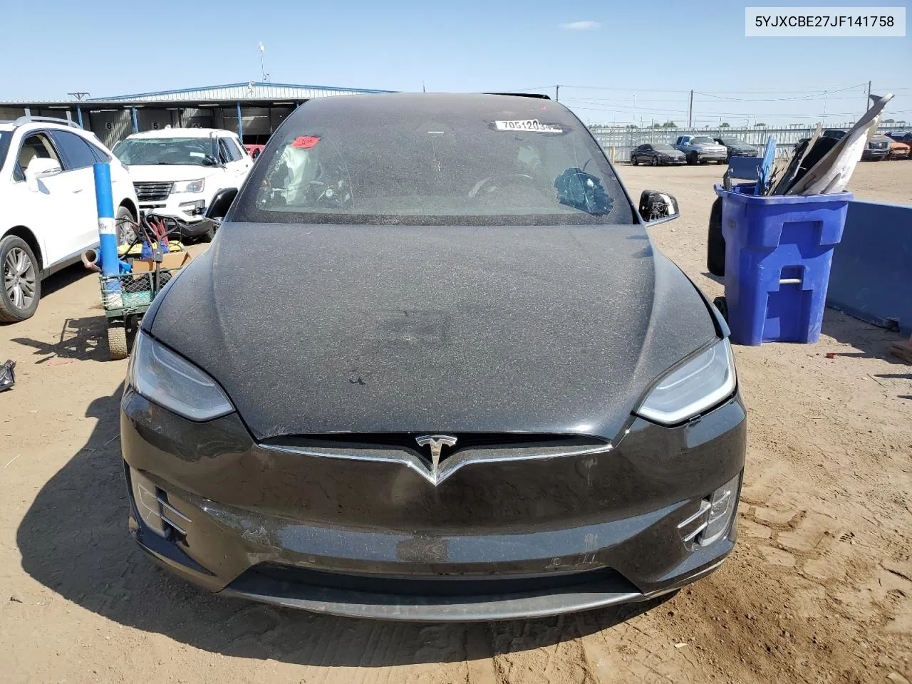 2018 Tesla Model X VIN: 5YJXCBE27JF141758 Lot: 70512034