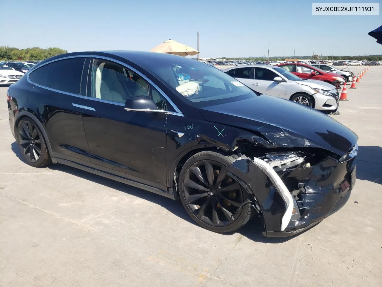 2018 Tesla Model X VIN: 5YJXCBE2XJF111931 Lot: 73542394