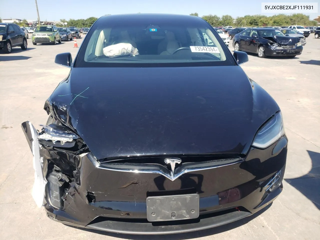 2018 Tesla Model X VIN: 5YJXCBE2XJF111931 Lot: 73542394