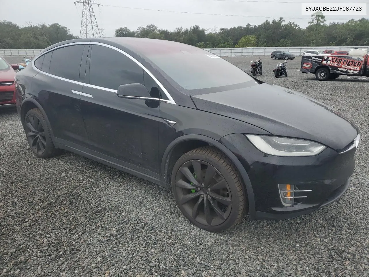 2018 Tesla Model X VIN: 5YJXCBE22JF087723 Lot: 74737894