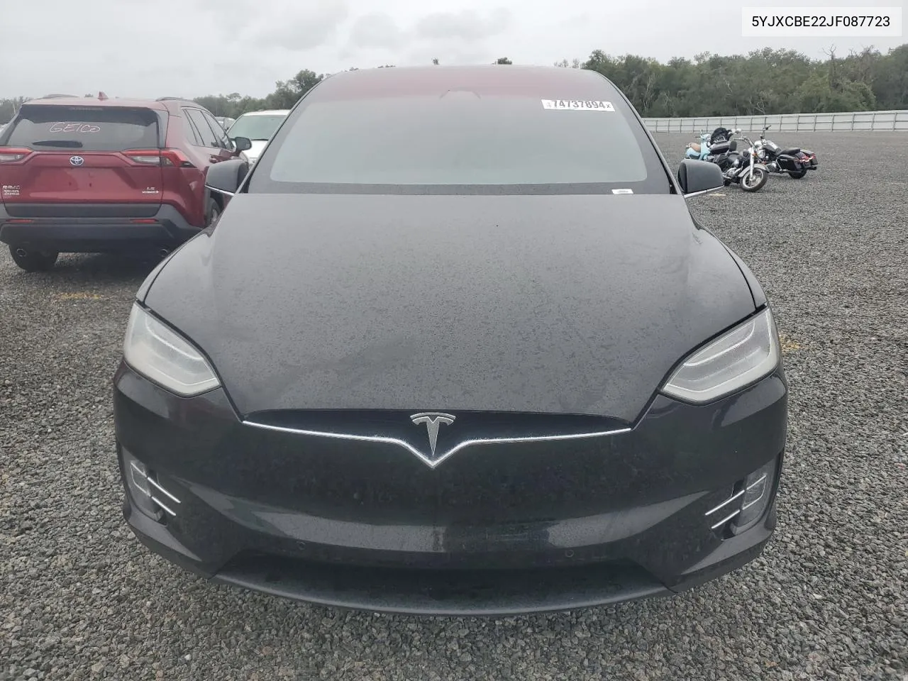 2018 Tesla Model X VIN: 5YJXCBE22JF087723 Lot: 74737894