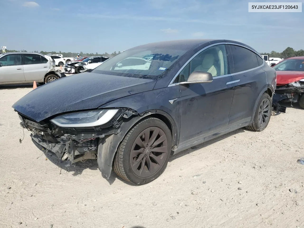 2018 Tesla Model X VIN: 5YJXCAE23JF120643 Lot: 75760364