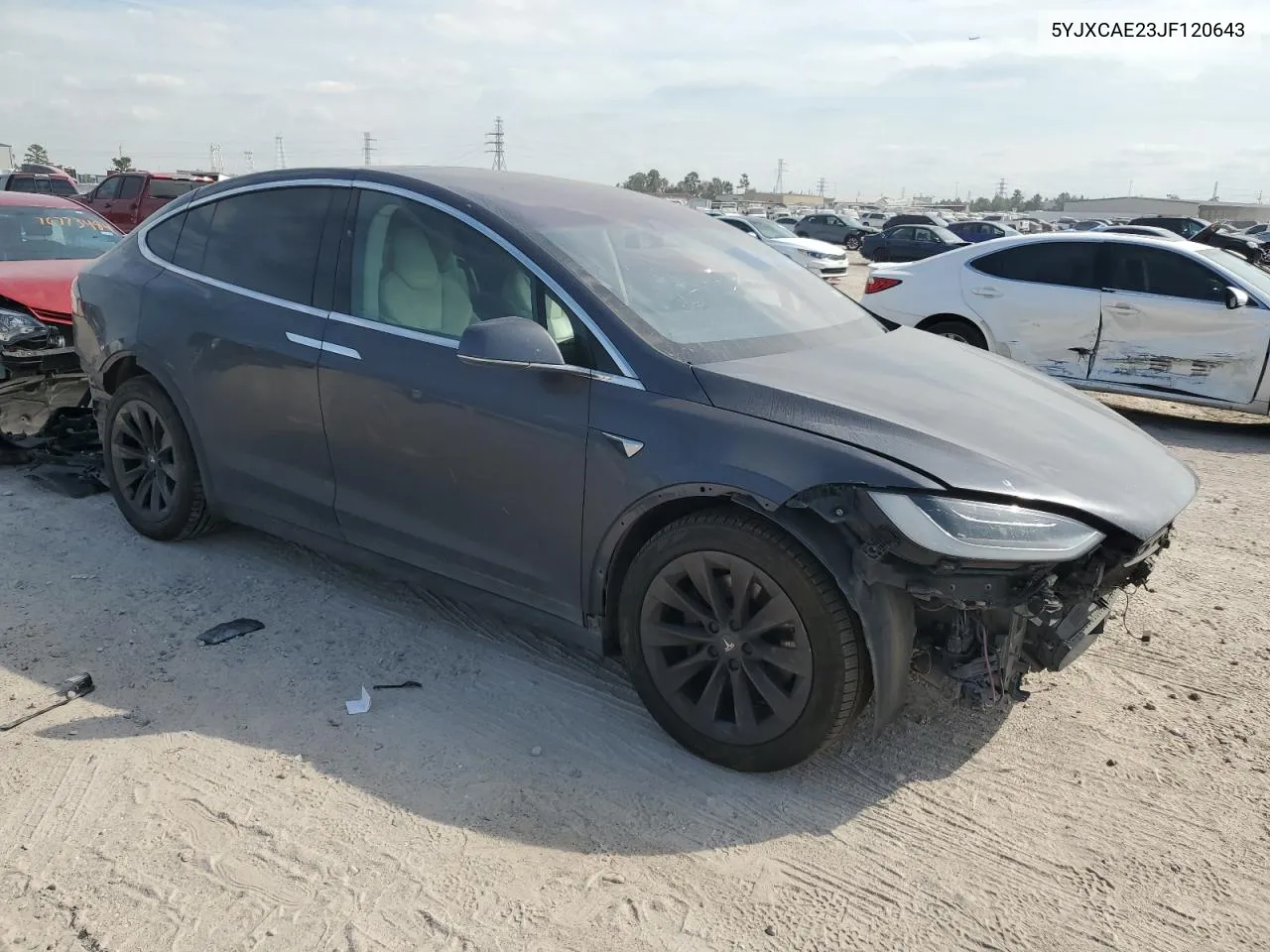 2018 Tesla Model X VIN: 5YJXCAE23JF120643 Lot: 75760364