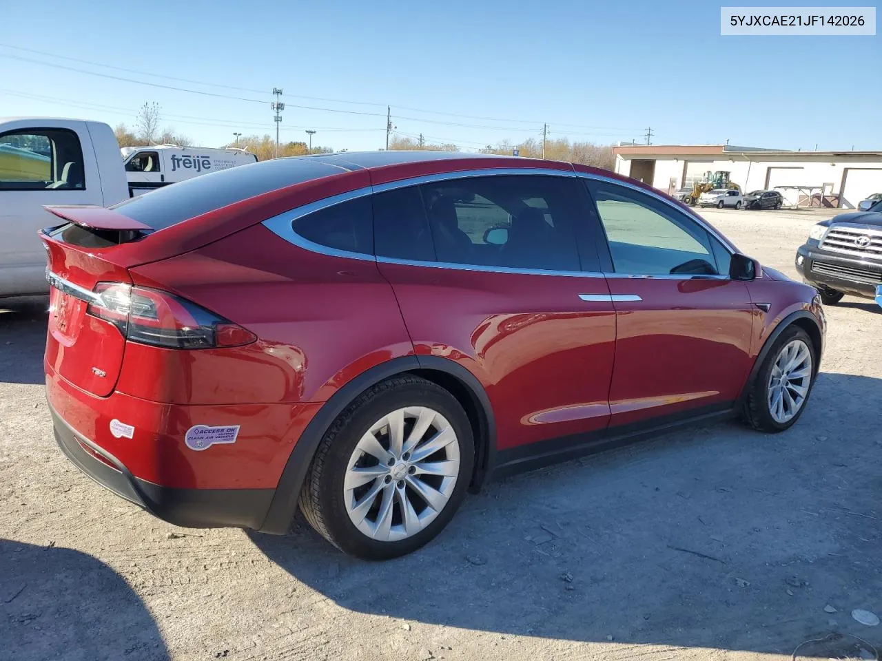 2018 Tesla Model X VIN: 5YJXCAE21JF142026 Lot: 80156234