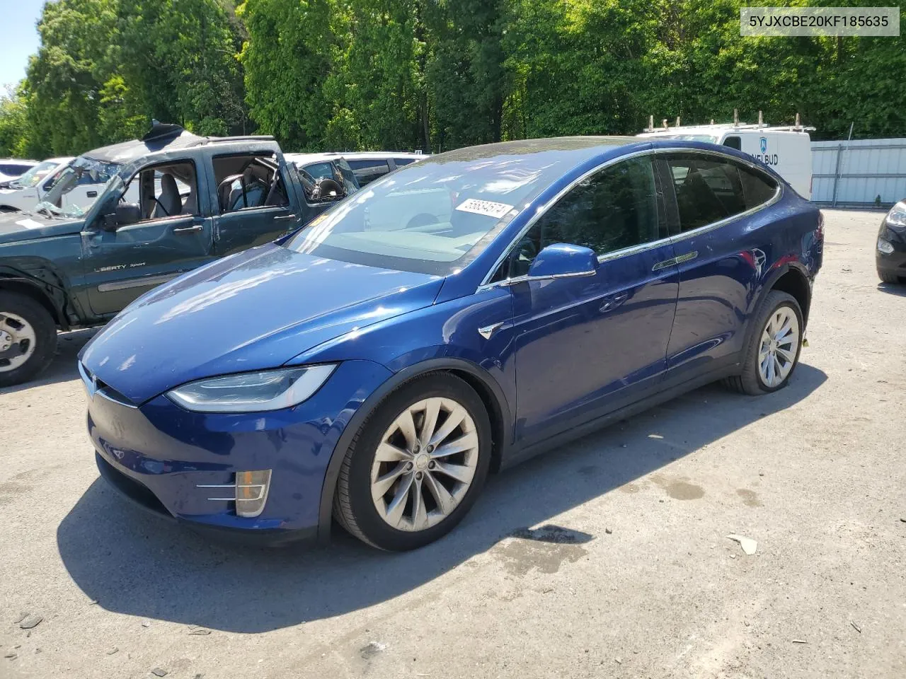 2019 Tesla Model X VIN: 5YJXCBE20KF185635 Lot: 55834574