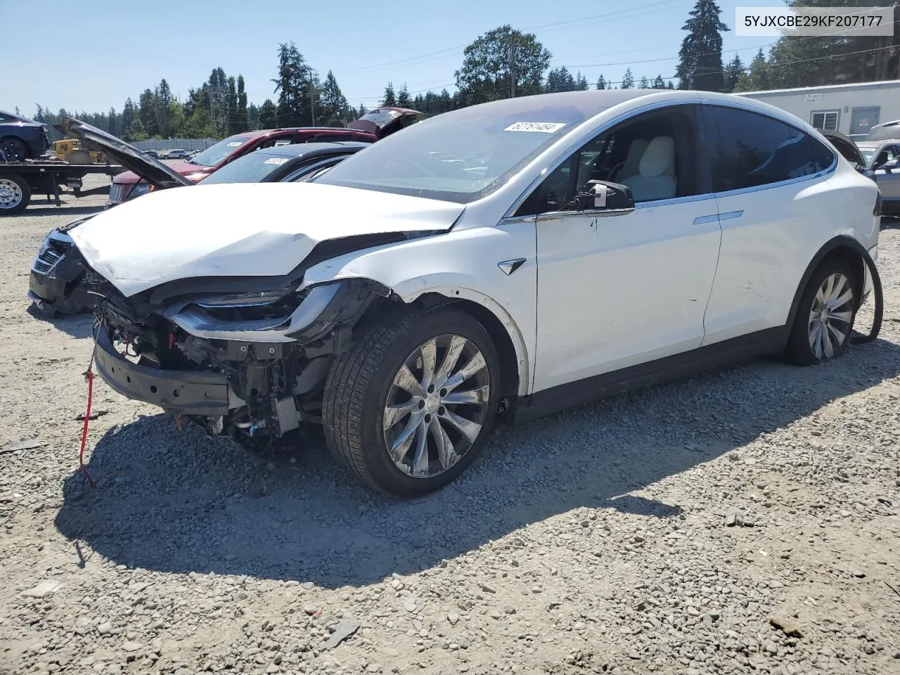 2019 Tesla Model X VIN: 5YJXCBE29KF207177 Lot: 62761484