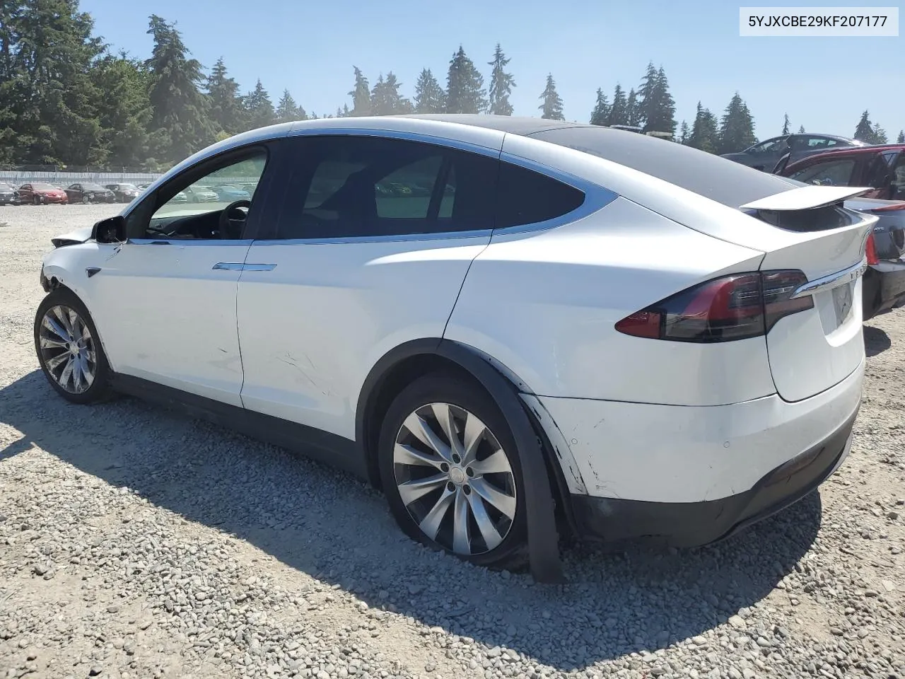 2019 Tesla Model X VIN: 5YJXCBE29KF207177 Lot: 62761484