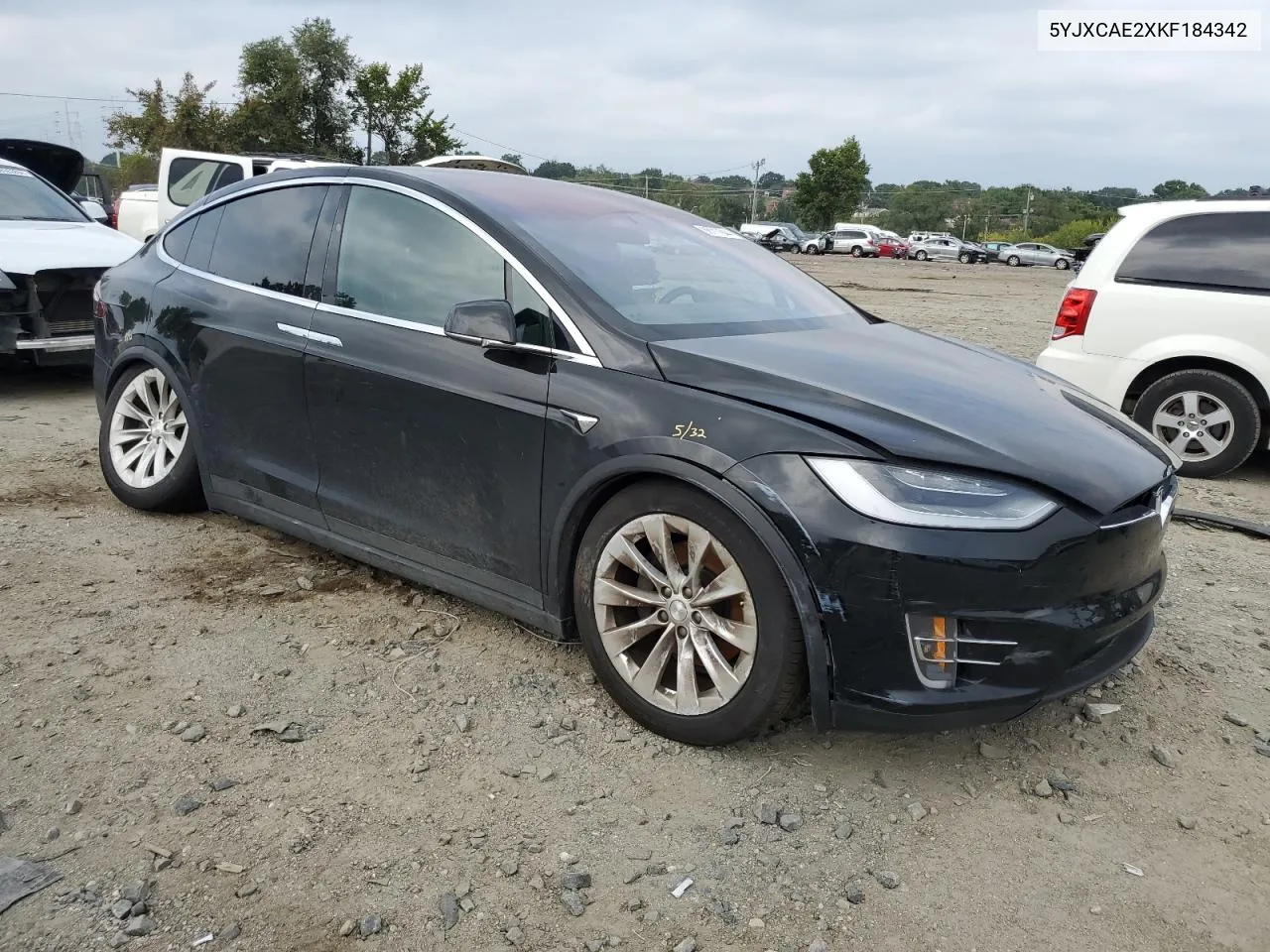 2019 Tesla Model X VIN: 5YJXCAE2XKF184342 Lot: 69117844