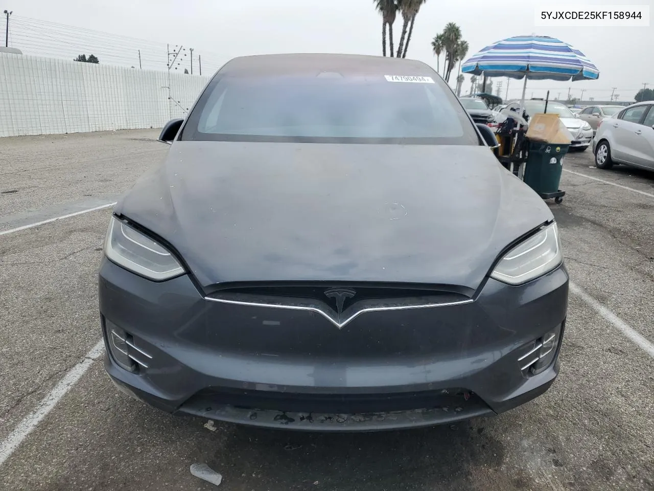 2019 Tesla Model X VIN: 5YJXCDE25KF158944 Lot: 74790494