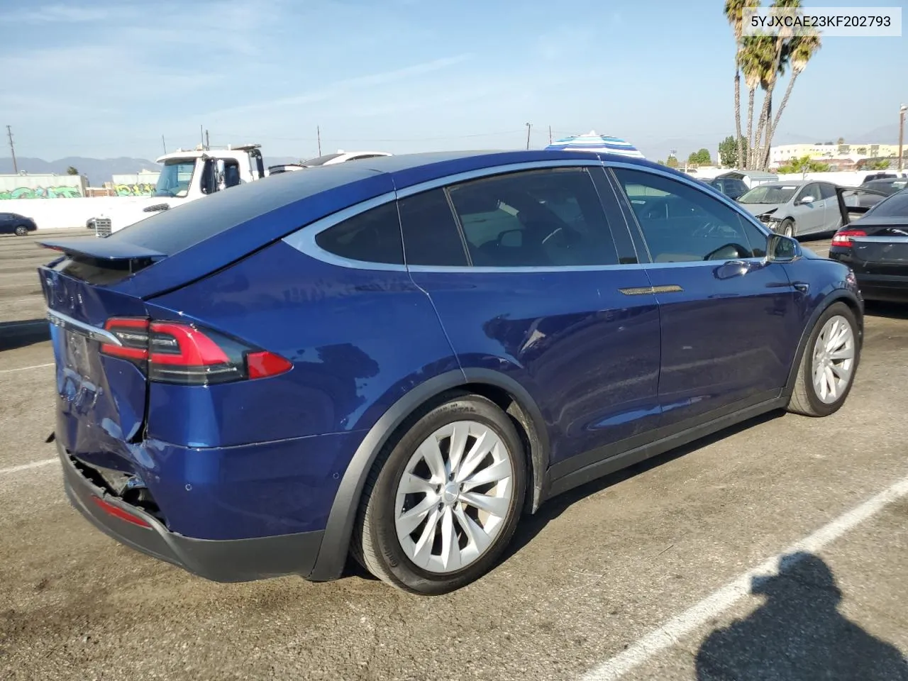 2019 Tesla Model X VIN: 5YJXCAE23KF202793 Lot: 75501774