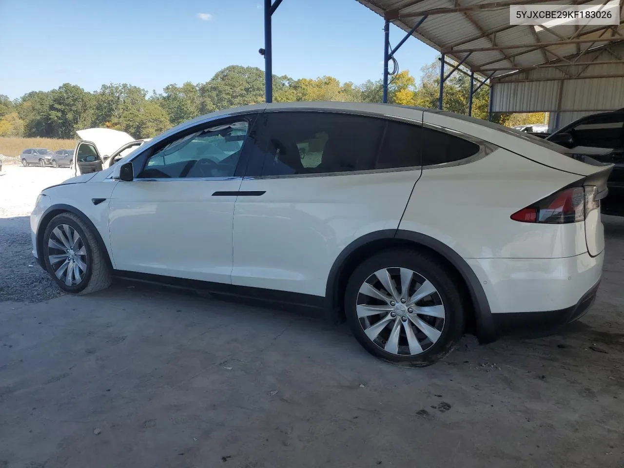 2019 Tesla Model X VIN: 5YJXCBE29KF183026 Lot: 77222954