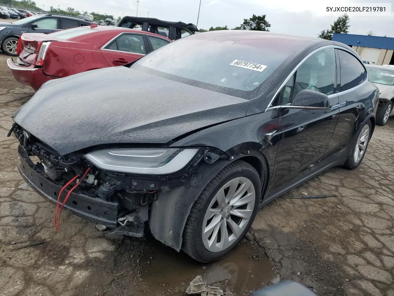 2020 Tesla Model X VIN: 5YJXCDE20LF219781 Lot: 60797754