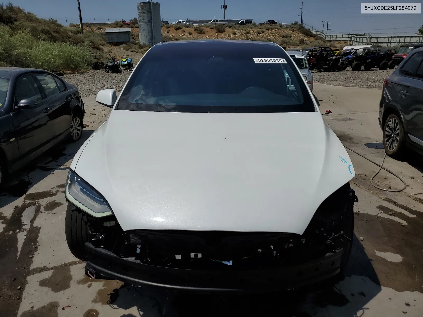 2020 Tesla Model X VIN: 5YJXCDE25LF284979 Lot: 62951814