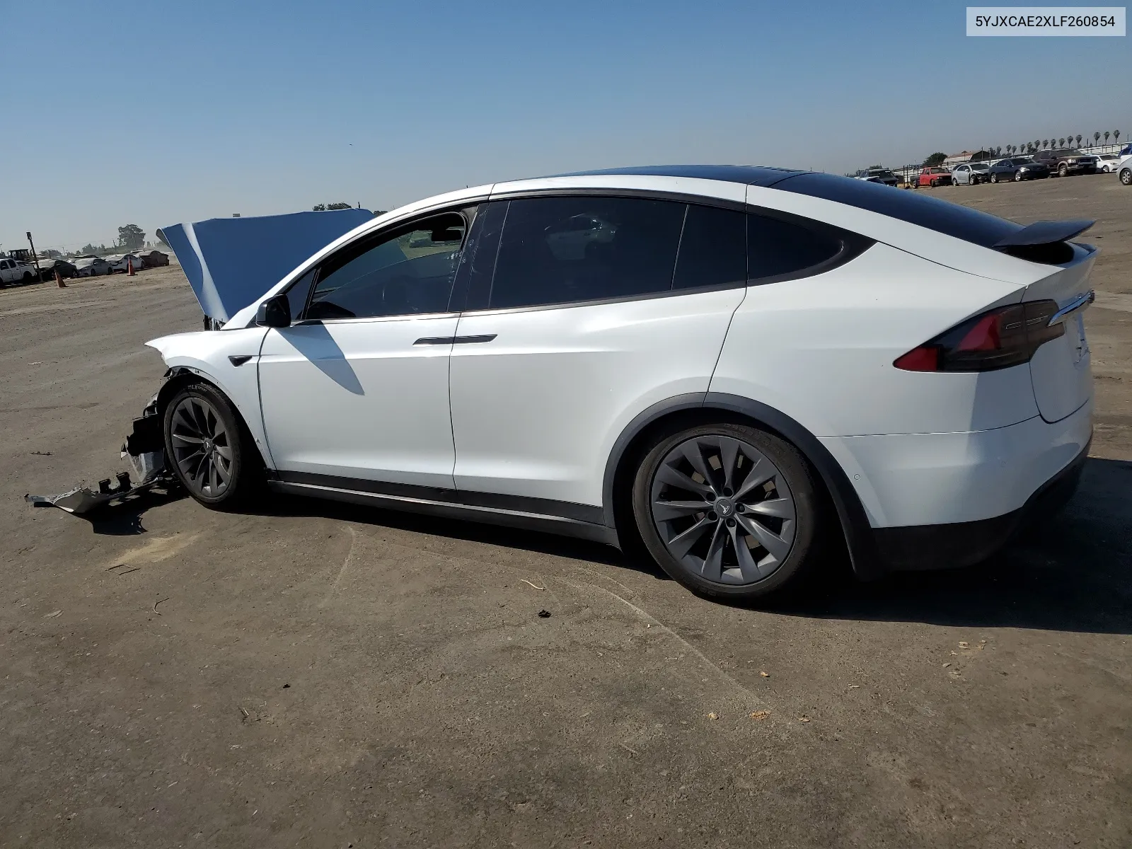 2020 Tesla Model X VIN: 5YJXCAE2XLF260854 Lot: 65587304