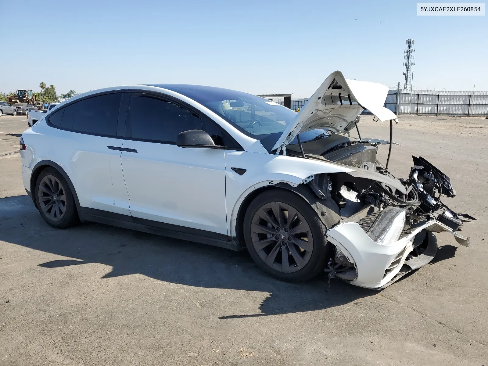 2020 Tesla Model X VIN: 5YJXCAE2XLF260854 Lot: 65587304