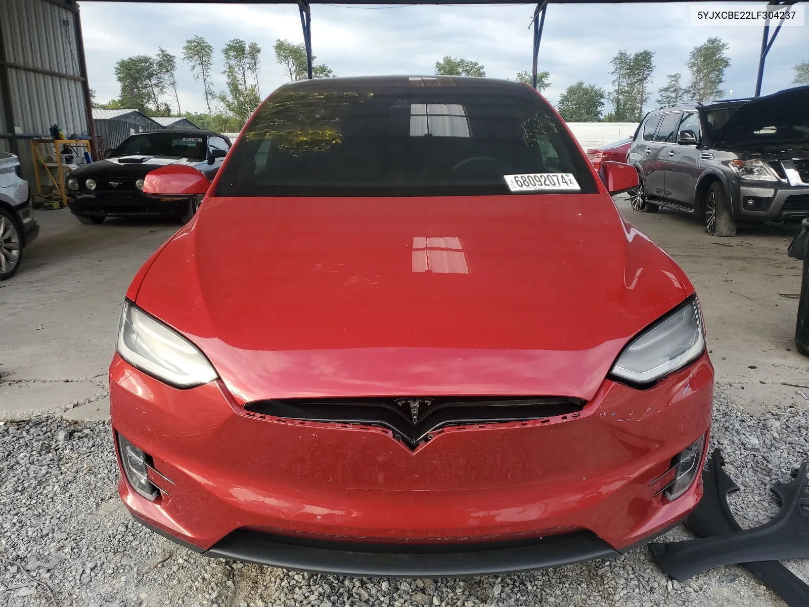 2020 Tesla Model X VIN: 5YJXCBE22LF304237 Lot: 68092074