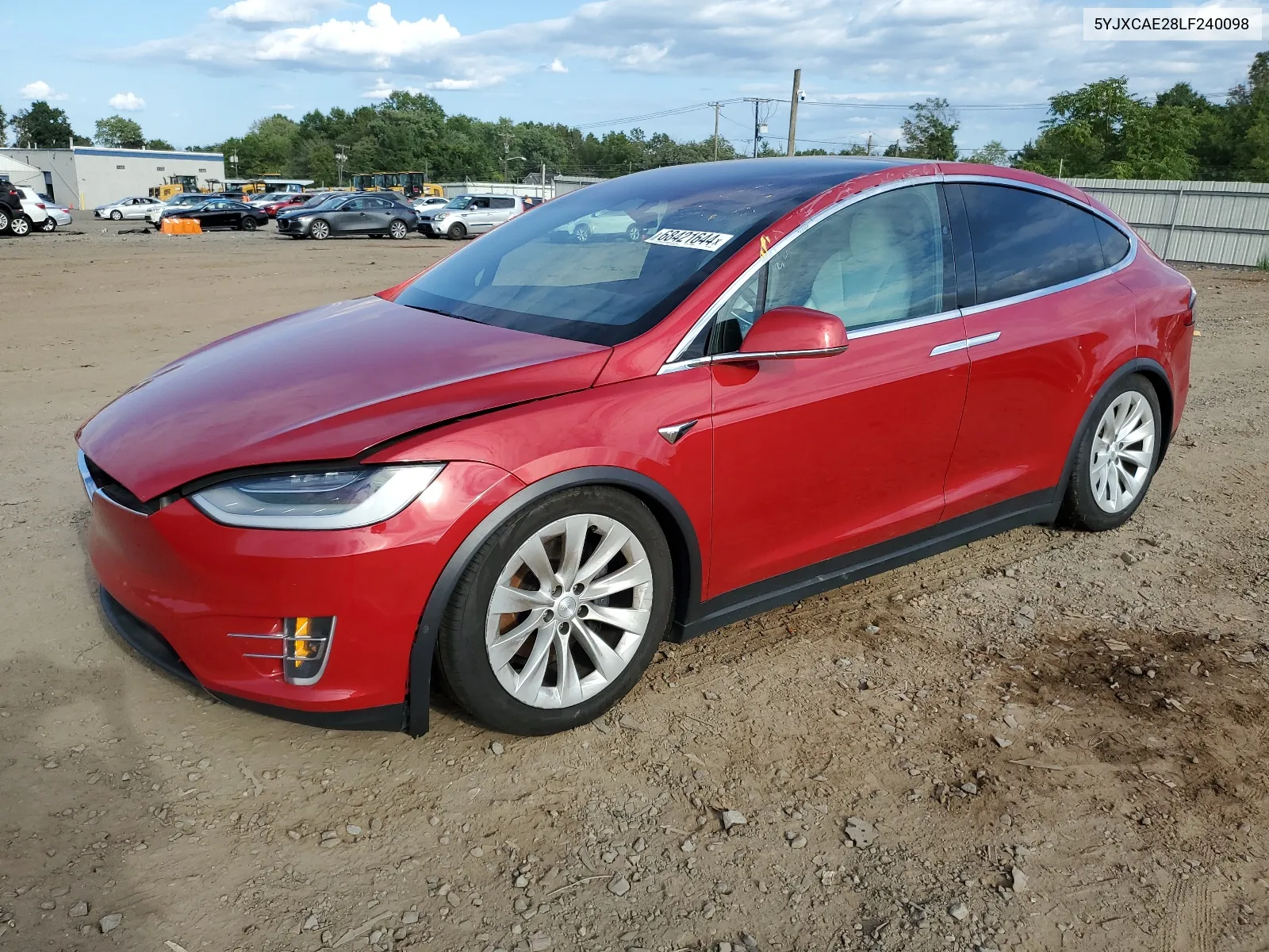 2020 Tesla Model X VIN: 5YJXCAE28LF240098 Lot: 68421644