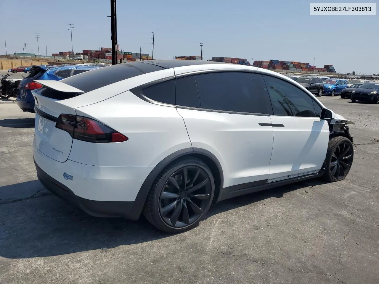 2020 Tesla Model X VIN: 5YJXCBE27LF303813 Lot: 71467444