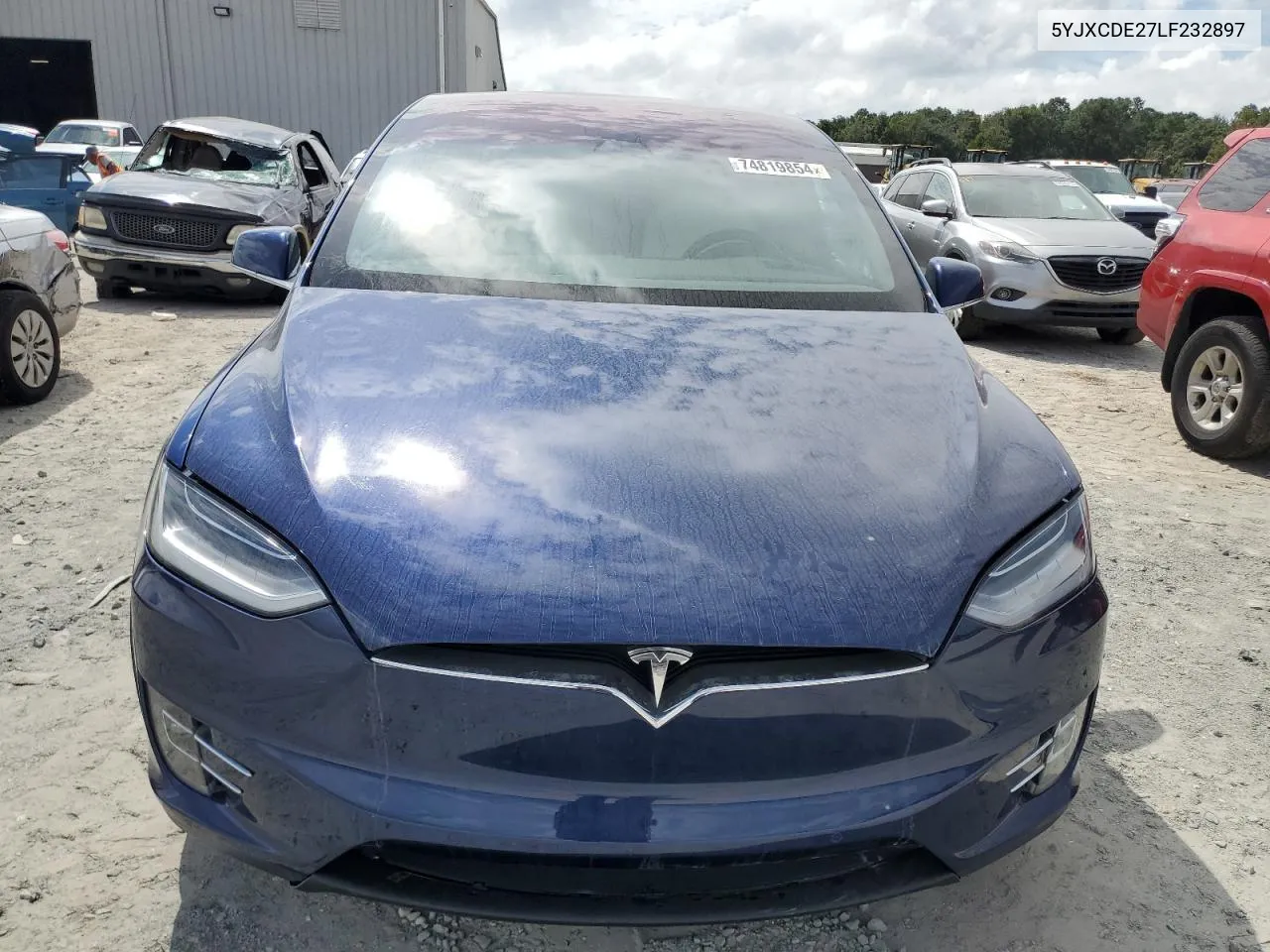 2020 Tesla Model X VIN: 5YJXCDE27LF232897 Lot: 74819854