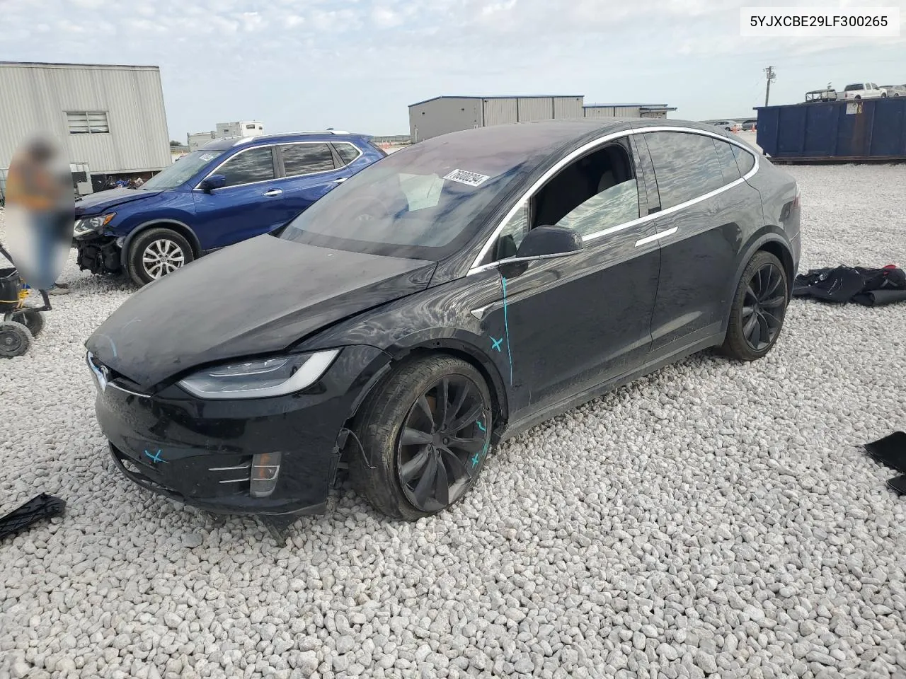 2020 Tesla Model X VIN: 5YJXCBE29LF300265 Lot: 76000294