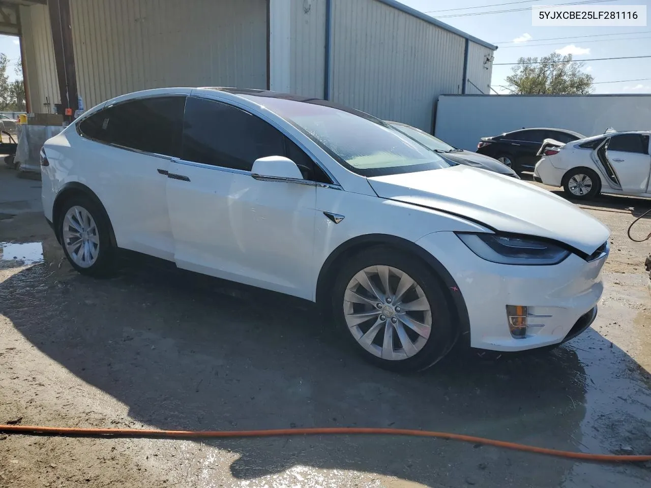 2020 Tesla Model X VIN: 5YJXCBE25LF281116 Lot: 77350374