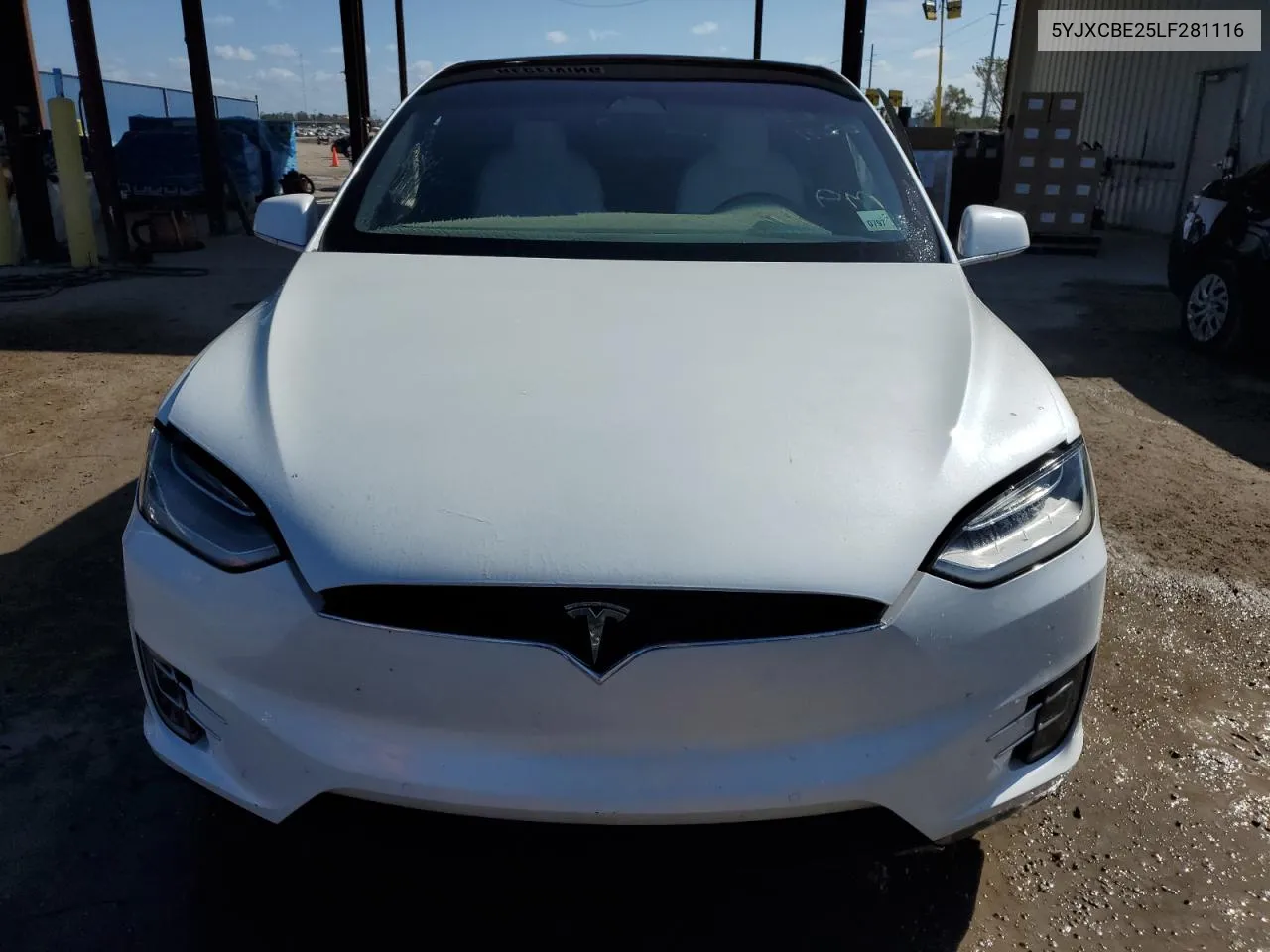 2020 Tesla Model X VIN: 5YJXCBE25LF281116 Lot: 77350374