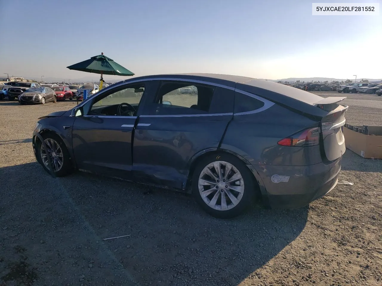 2020 Tesla Model X VIN: 5YJXCAE20LF281552 Lot: 78537634