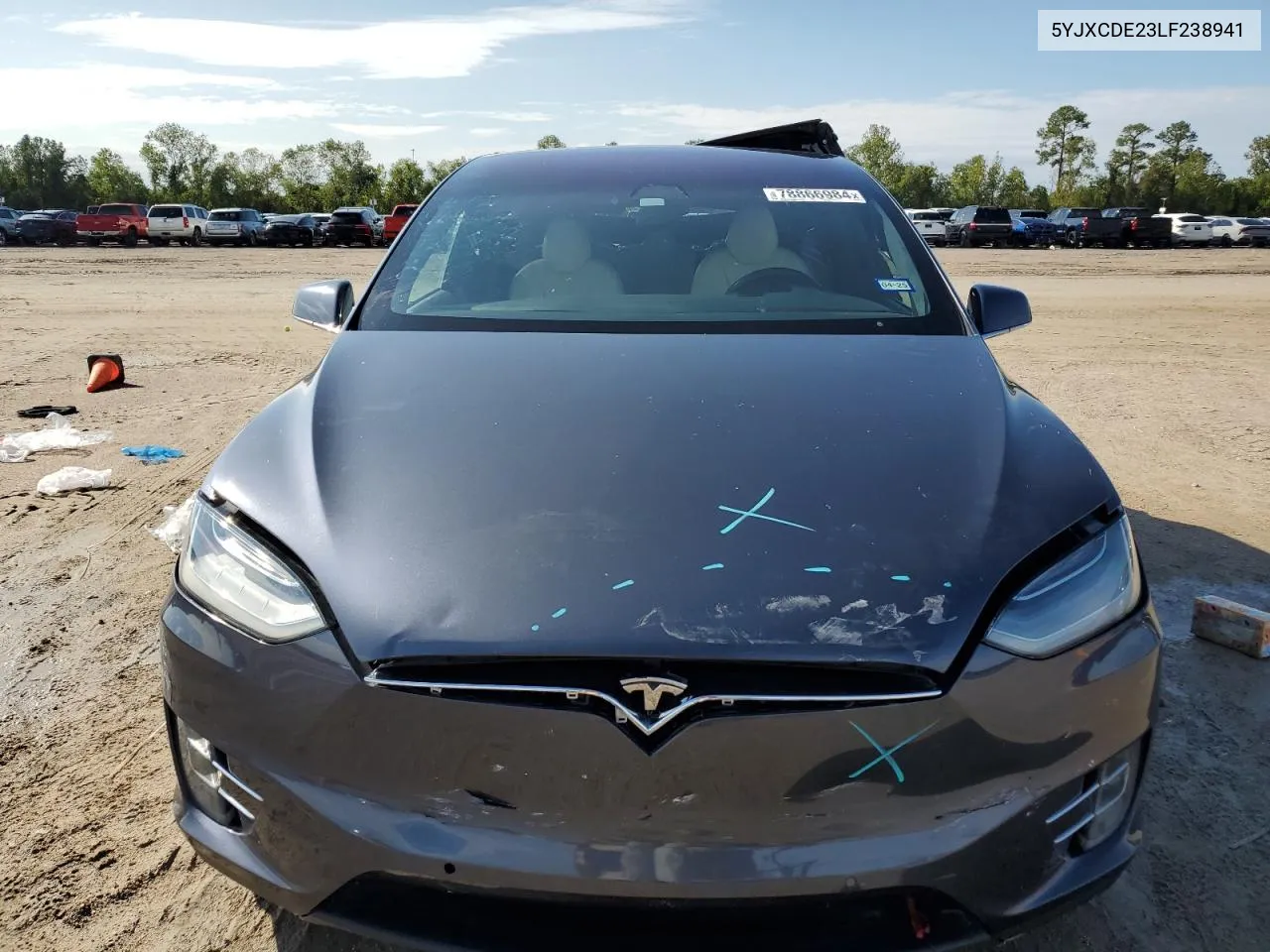 2020 Tesla Model X VIN: 5YJXCDE23LF238941 Lot: 78866984