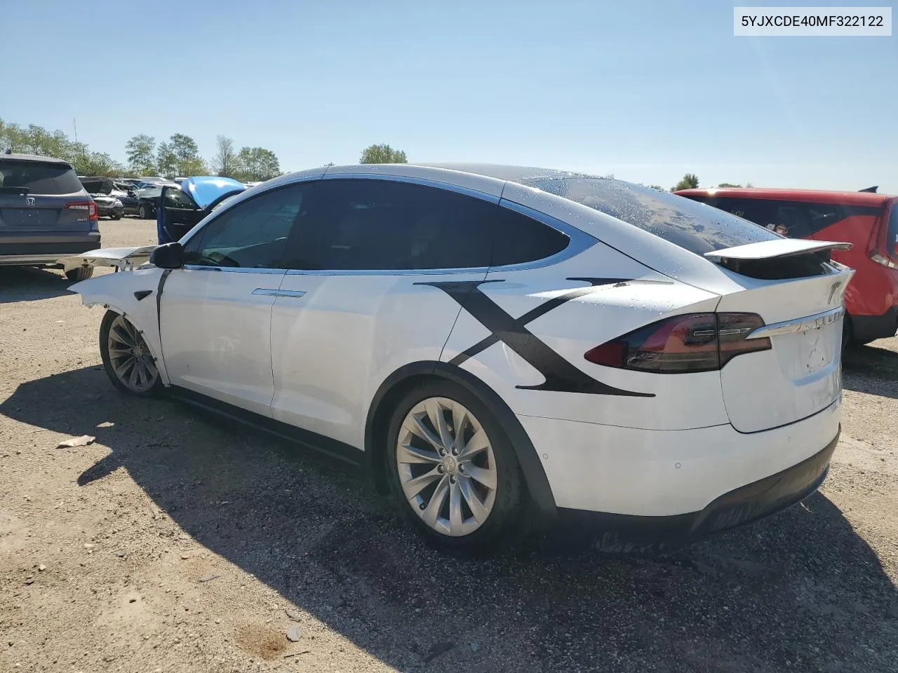 2021 Tesla Model X VIN: 5YJXCDE40MF322122 Lot: 70240524